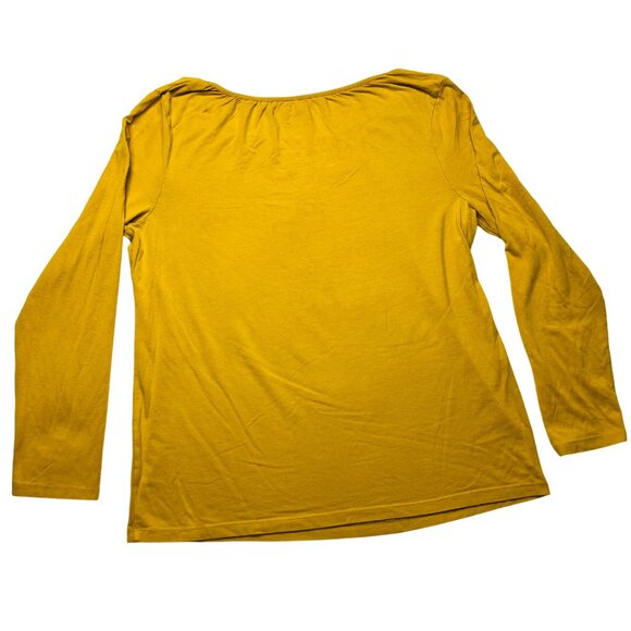 Merona Mustard Yellow Long Sleeve Top - Picture 4 of 7
